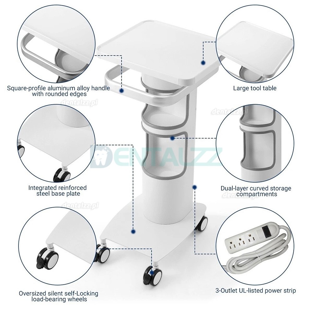 Likaymo GM-1 W&oacute;zek Stomatologiczny Mobilny ze Stopu Aluminium z K&oacute;łkami 360&deg;